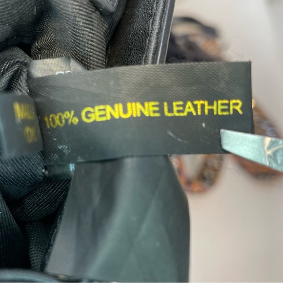 Rebecca Minkoff Black Leather Crossbody Bag Silver Chain Braided Tassels Boho - Picture 13 of 15